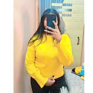 Yellow Sweater Top
