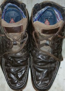Lee Cooper Brown Creased Leather Formal Shoes