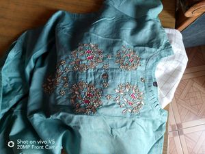 New Embroidery Work Kurta With Plazo