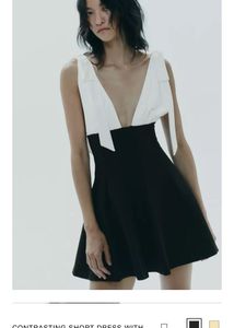 Chic Two-Tone Mini Dress