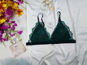🇳🇿🎀💫Elegant Green Lace Bra