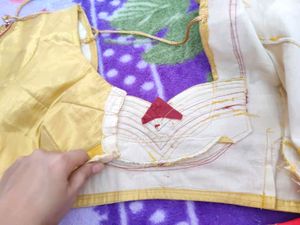 Embroidered Golden Maroon Blouse