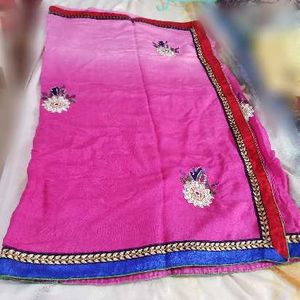 Two shades saree with blouse