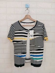 Striped V-Neck Tee