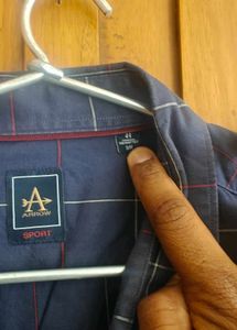 Men's Arrow Blue Checked Shirt