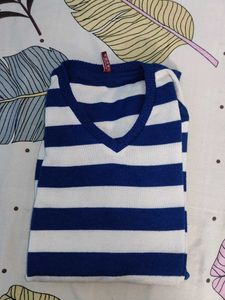 Striped V-Neck Sweater