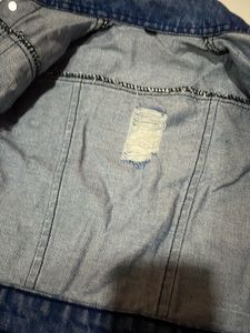 Blue Ribbed Denim Jacket For Girls N Boys Both
