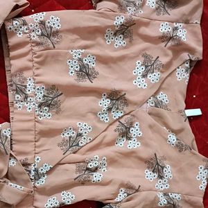 Floral Blouse with Tie Details