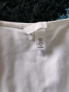 H&amp;m White Bodysuit Top