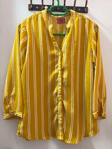Striped Mustard Blouse