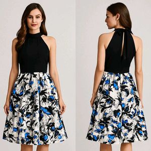 Marquee Floral Print Fit & Flare Dress