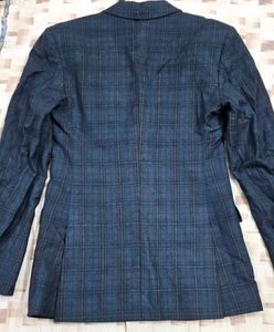 Blue Checks Blazer For Men