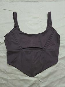 Cut Out Black Corset Top