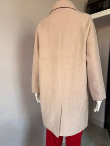 Beige Double-Breasted Coat