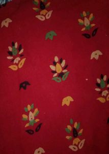 New Red Floral Print Cotton Nighty