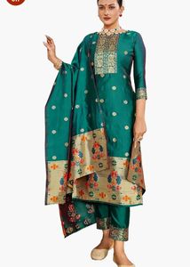 Paithani Silk Kurta Set