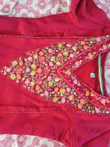 Embroidered Red Suit