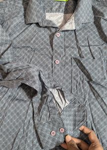 Grey Semi Formal Shirt For Men