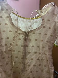 Fluorescent Boat Neck Kurta Set With Good Dupatt