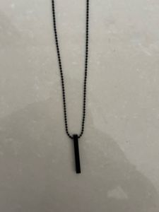 Minimalist Black Bar Necklace