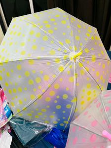 Yellow Polka Dot Umbrella New With Tag