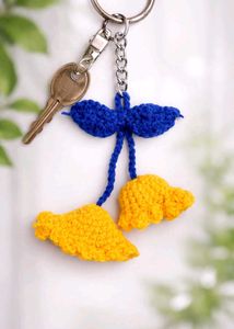 Handmade Crochet Flower Keychain