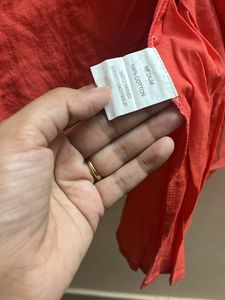 Cotton Kurta With 2 Pockets And Button In Front
