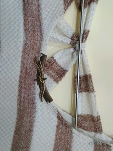 Brown Creamish Elegant Top