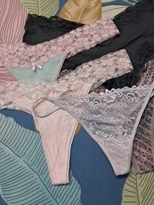 Lace Thong Panty five in imported fabric
