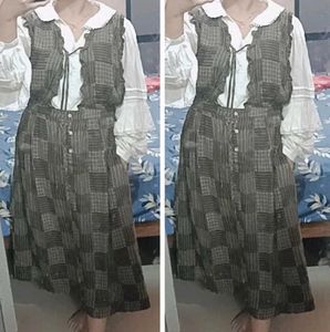 VINTAGE PLAID DRESS WITH TOP