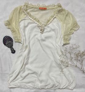 Creamy Lace Top