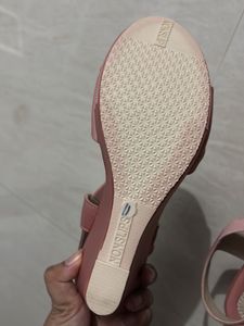 Pink Heeled Sandals - Size 7
