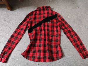 Checkered Skull detail Punk Shirt