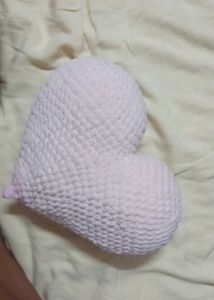 Crochet Heart Shaped Pillow