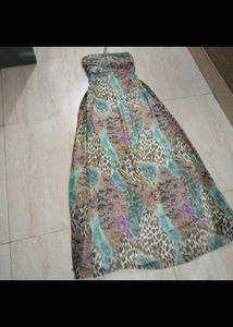 Y2k Animal Print Halter Dress