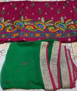Punjabi Look Beautiful Duppta 4 Side Lace Lightly