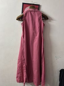 Pink Button-Down Dress