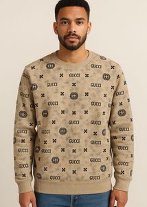 Premium Beige GUCCI-Inspired Sweatshirt – Urban St