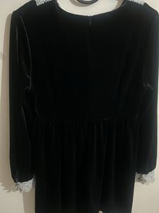 Elegant Black Velvet Dress