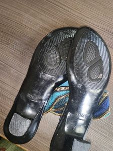 Embroidered Flat Sandals