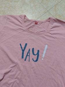 Pink &#39;Yay!&#39; Graphic Tee