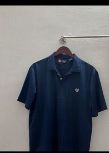 Chaps Blue Checkered Polo Shirt