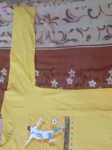 Yellow Football T-Shirt (full sleeve)