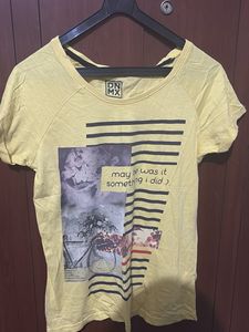 DNMX Graphic Print Yellow T-shirt