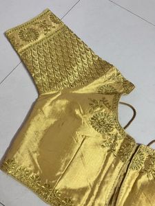 Elegant Gold Embroidered Blouse