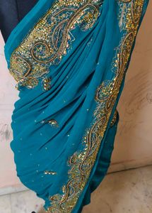 aari tari work saree available need dry clean