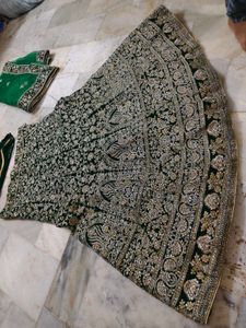 Dark Green Very Beutiful Lehanga Available ✨🔥