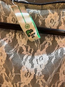 Lace Detail Top with Bow