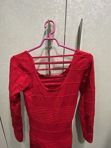 Red Dress With Sexy Back