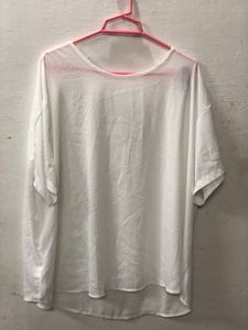 WHITE TRANSPARENT TOP